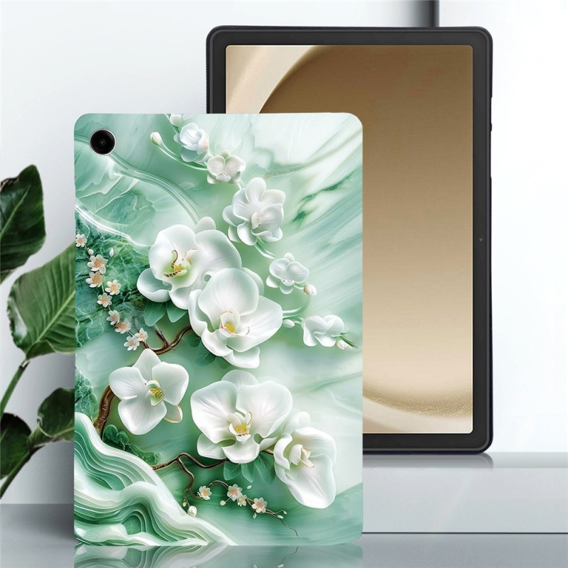 For Samsung Galaxy Tab A11+ Etui Mønstertrykk Slankt TPU Beskyttende Nettbrettetui Jade