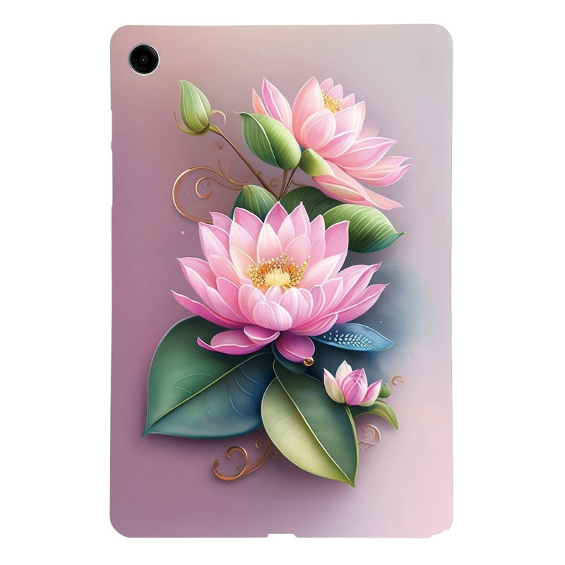 För Samsung Galaxy Tab A11+ Fodral Mönstertryck Slim TPU skal Lotus