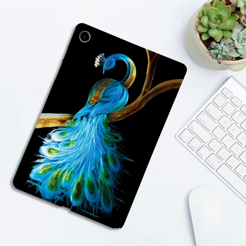 Samsung Galaxy Tab A11+ Suojakotelo Kuviopainatus Ohut TPU Tablettisuojus Peacock