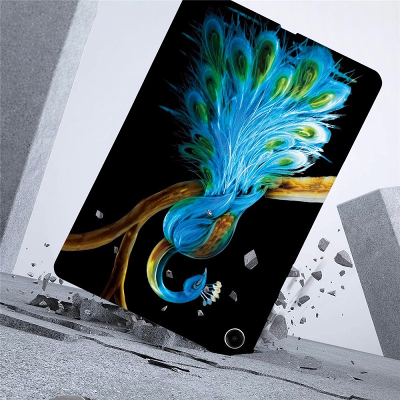 För Samsung Galaxy Tab A11+ Fodral Mönstertryck Slim TPU skal Peacock
