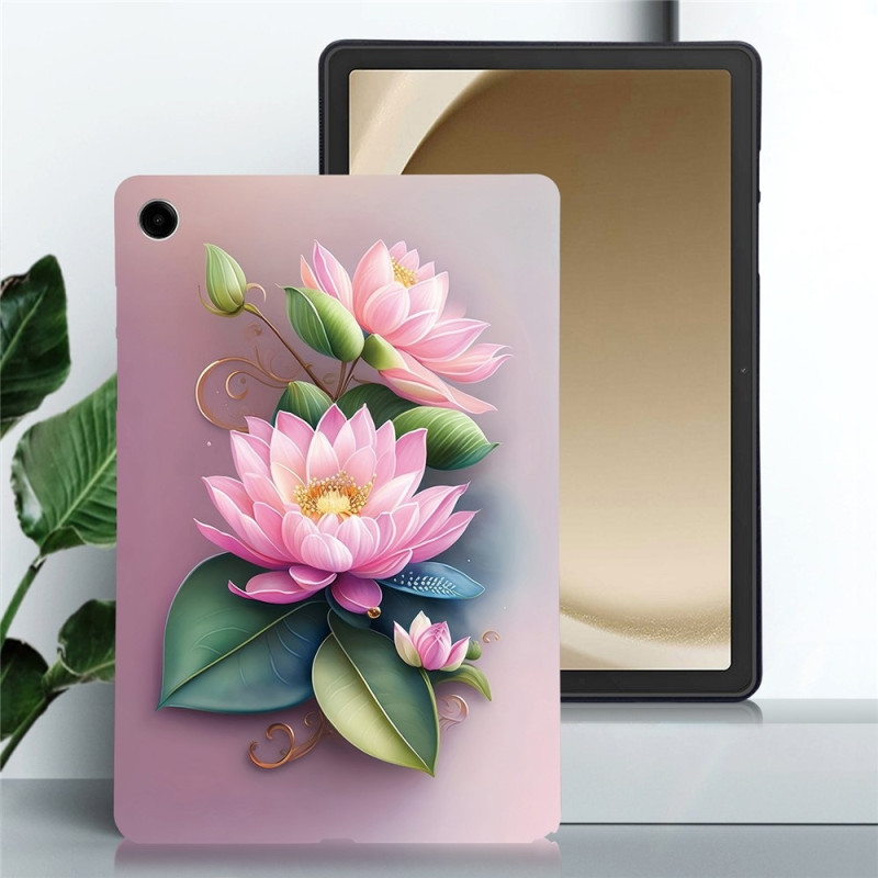 För Samsung Galaxy Tab A11+ Fodral Mönstertryck Slim TPU skal Lotus