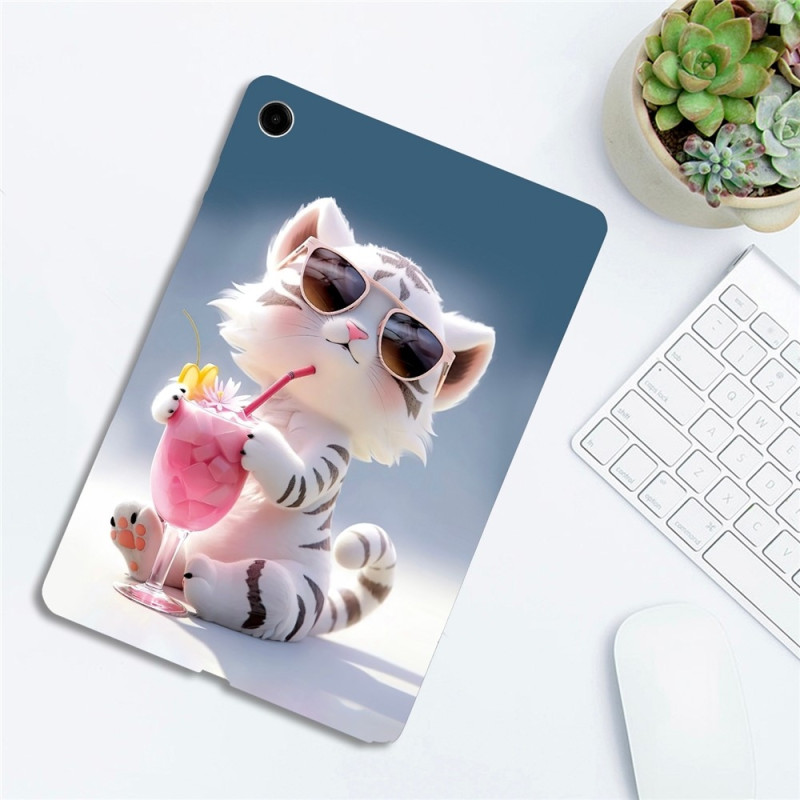 För Samsung Galaxy Tab A11+ Fodral Mönstertryck Slim TPU skal Tiger