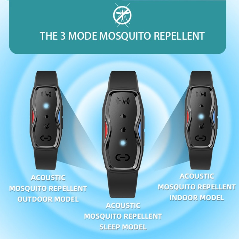 DIROSE F1 Mosquito Repellent Bracelet Ultrasonic Chemical-free Insect Repellent