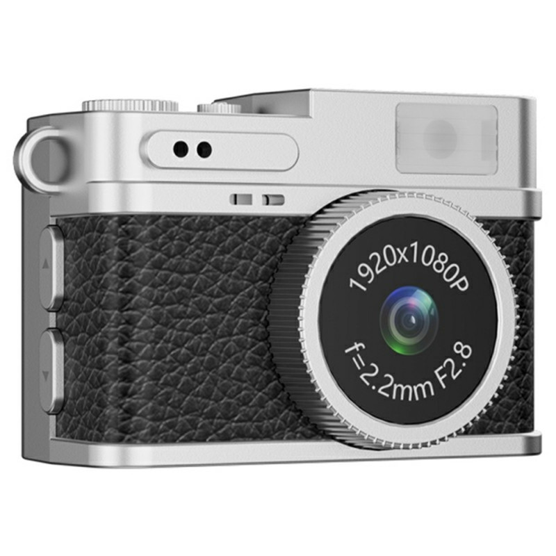 Bärbar minikamera 0,96" IPS-skärm 1080p HD videoinspelare halsband retrokamera