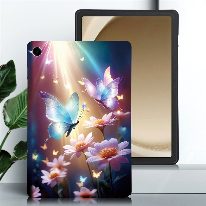 För Samsung Galaxy Tab A11+ Fodral Mönstertryck Slim TPU skal Butterfly