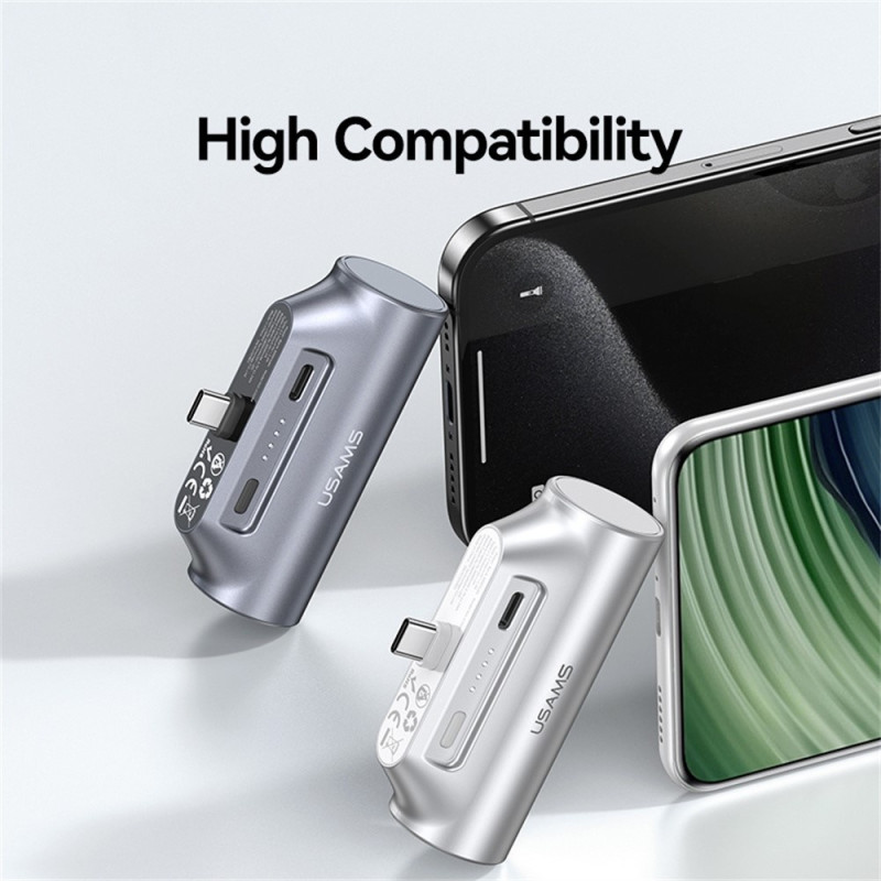 USAMS Mini Powerbank 3000mAh USB-C bærbar lader nødlader