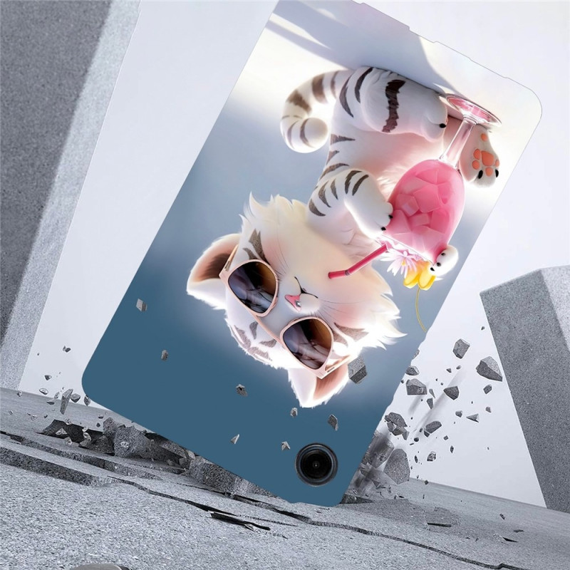 For Samsung Galaxy Tab A11 / A9 Etui Mønstertrykk Slankt TPU Beskyttende Nettbrettetui Tiger