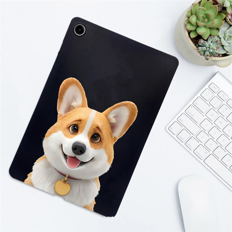 For Samsung Galaxy Tab A11+ Etui Mønstertrykk Slankt TPU Beskyttende Nettbrettetui Corgi