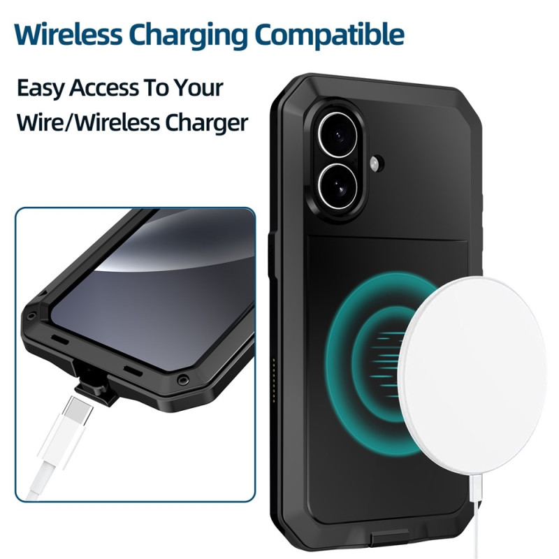 Kraftig robust hybrid-deksel+herdet glass til iPhone 17