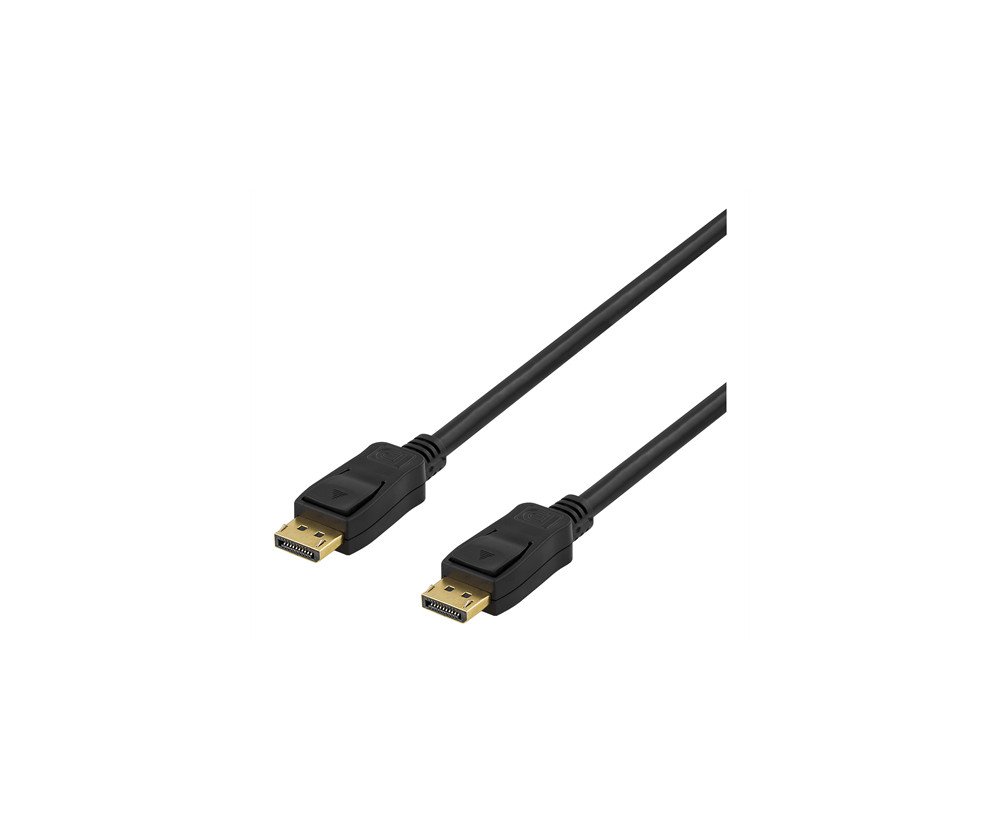 DELTACO DisplayPort kabel, 5m,4K UHD,DP,1.2,Svart
