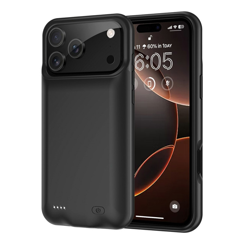 Ladetui  For iPhone 17 Pro 6000mAh oppladbart batterideksel Powerbank
