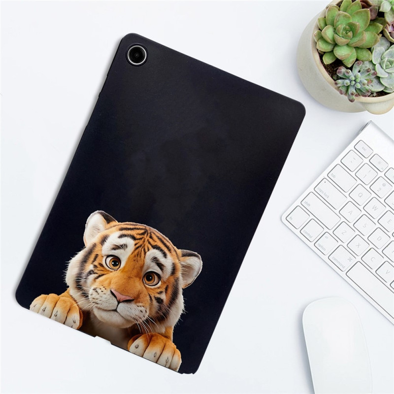 För Samsung Galaxy Tab A11+ Fodral Mönstertryck Slim TPU Skyddande skal Tiger