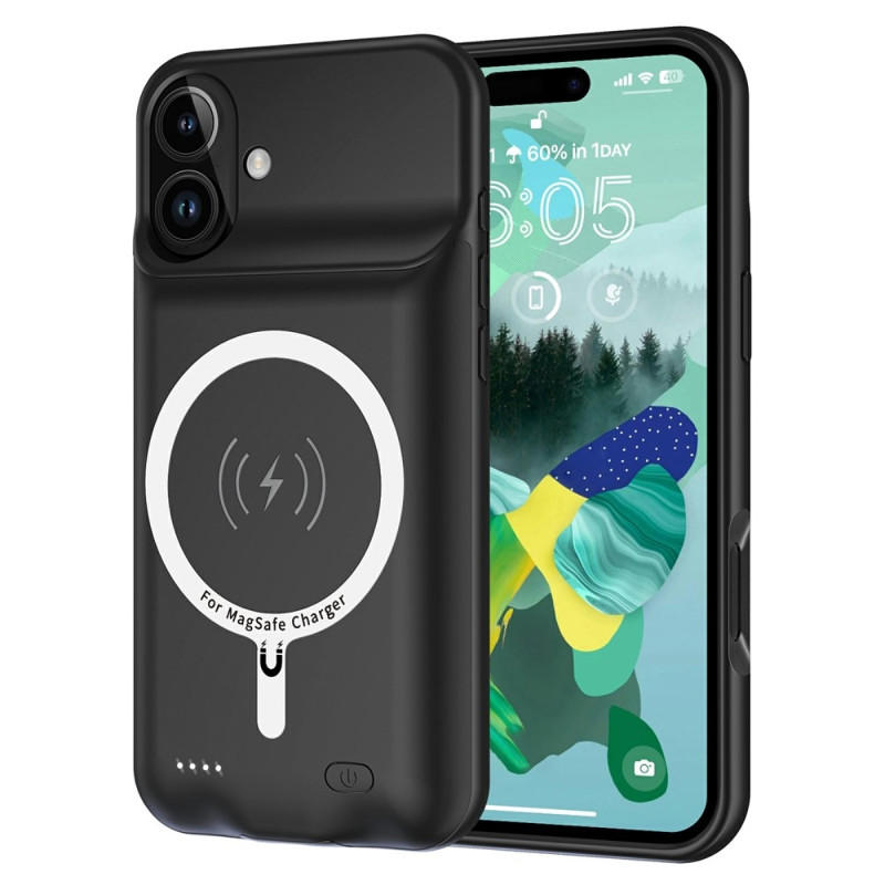 For iPhone 17 6000mAh Rechargeable Battery Shell Charging Case Powerbank