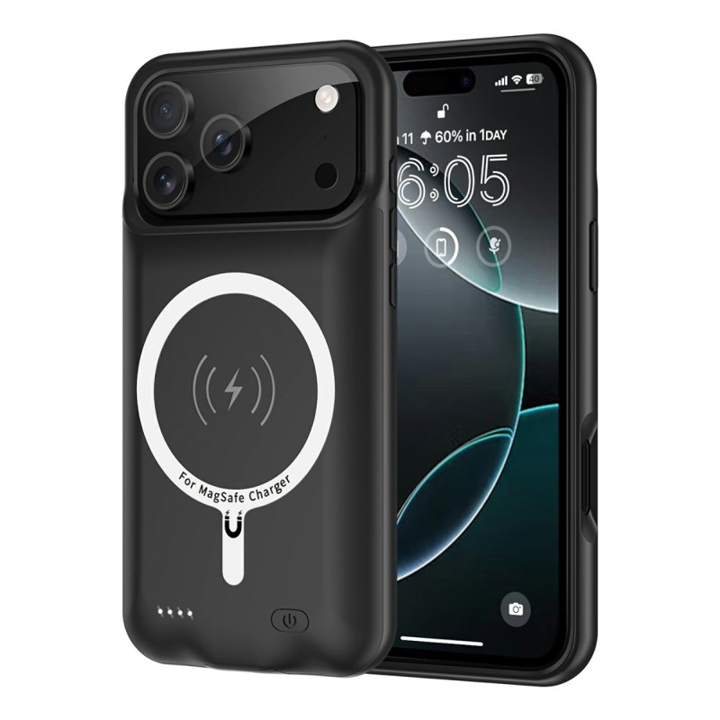 Til iPhone 17 Pro Max 6000mAh genopladeligt batteriskal opladningsetui Powerbank