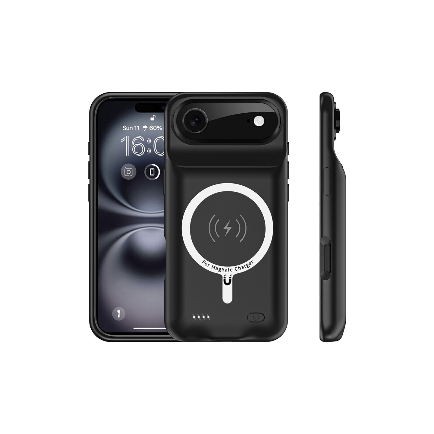 Til iPhone Air 6000mAh genopladeligt batteriskal opladningsetui Powerbank