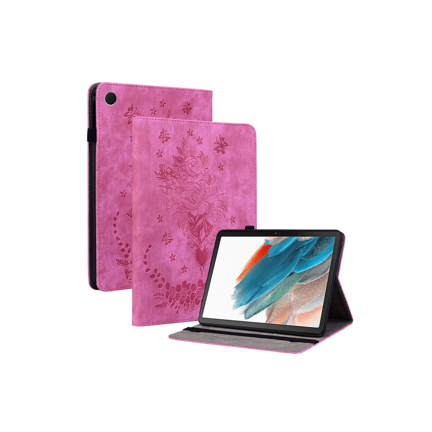 Til Samsung Galaxy Tab A11+ Deksel Med Roseblomst Preging - Rose