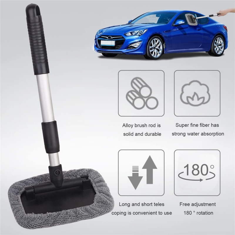 32.5-46.5 cm window cleaner handle microfiber cloth cleaning car window cleaner