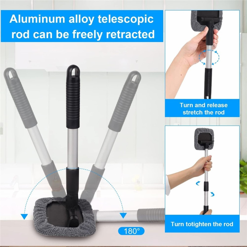 32.5-46.5 cm window cleaner handle microfiber cloth cleaning car window cleaner