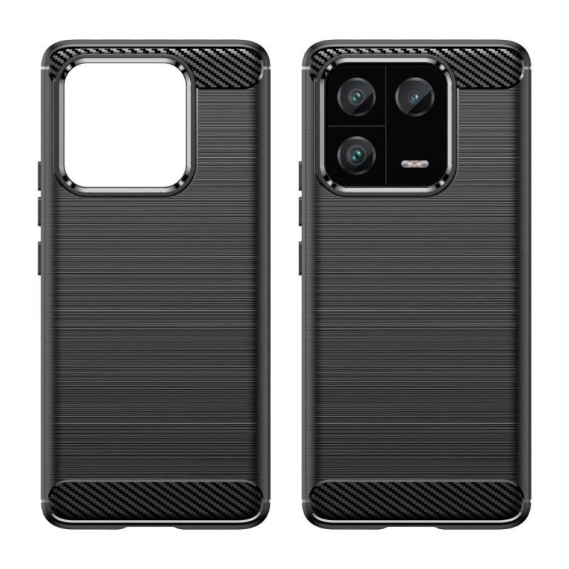 For Xiaomi 13 Pro 5G Carbon Fiber TPU Phone Cover Case - Black