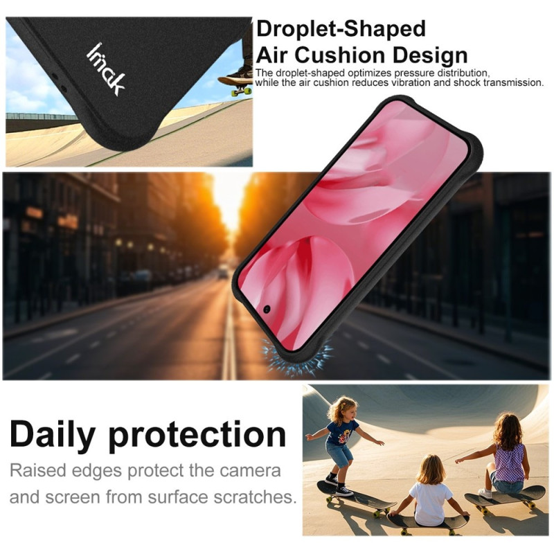 IMAK For Google Pixel 10 / 10 Pro Deksel TPU-telefonbeskyttelse Airbag-støtsikker Matte Black