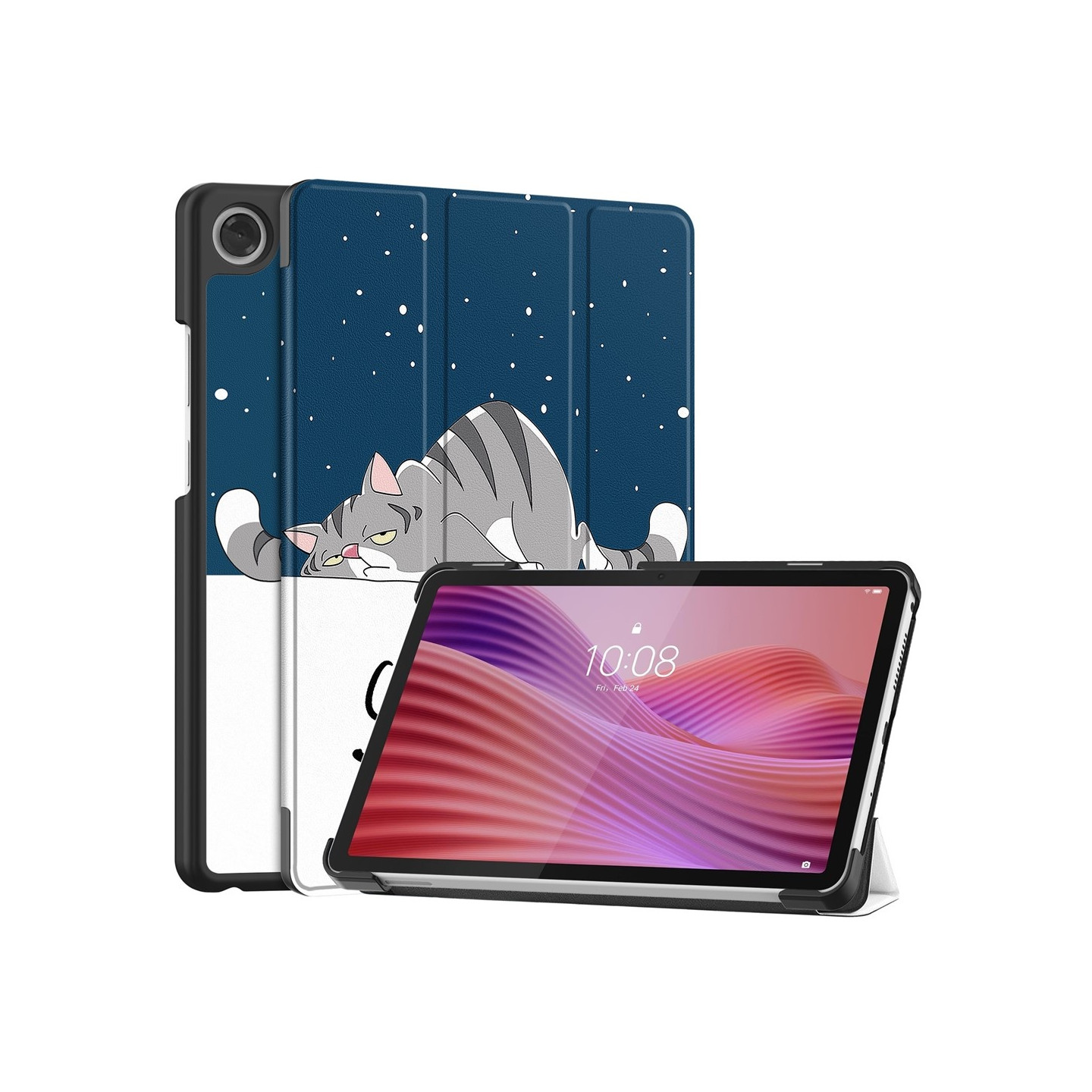 Lenovo Tab One kolminkertainen jalustan kansi - Cat