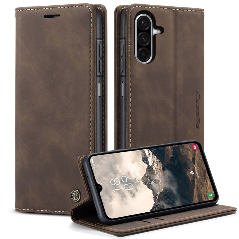 CASEME Retro Pung Taske til Samsung Galaxy A17 - Coffee