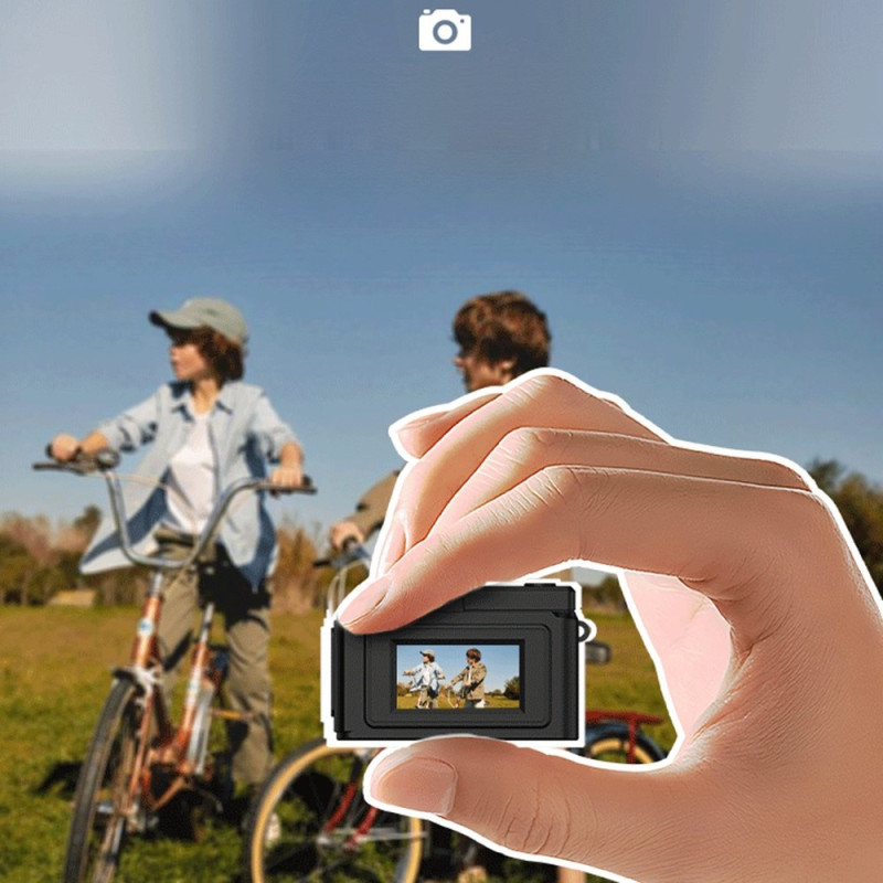 D7 0,96-tommers mini digitalkamera med innebygde filtre, foto og videoopptak + 32 GB kort