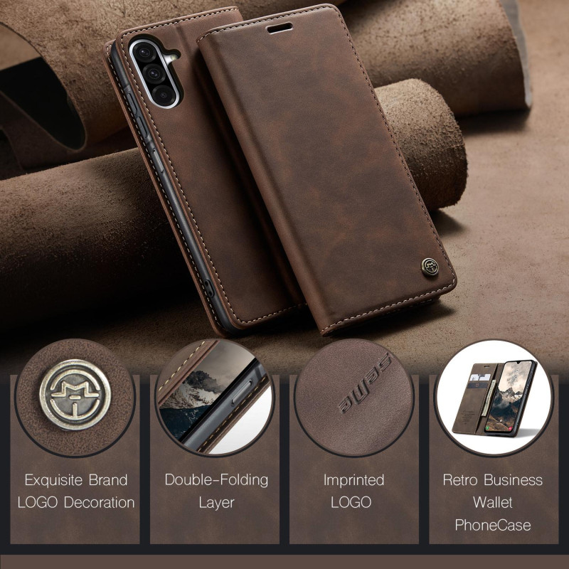CASEME Lommebok-deksel Samsung Galaxy A17 5G - Coffee