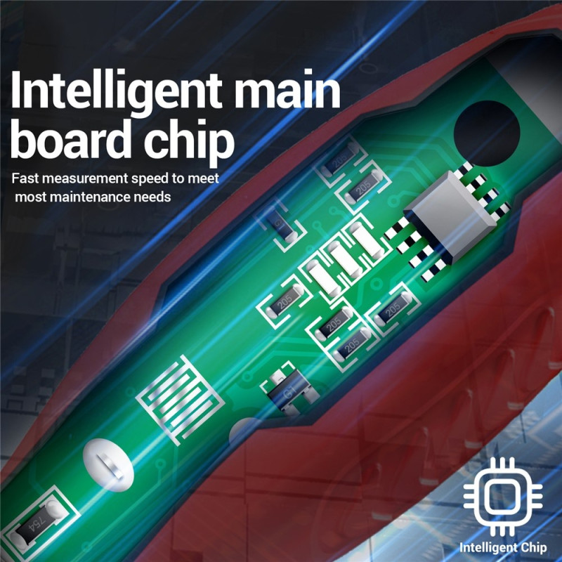 Spenningstester Detekterer fase-/nøytralledningskontinuitetstest NCV-lys Med spor