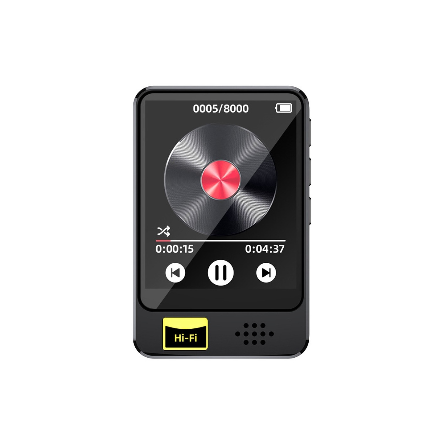 1,77" berøringsskjerm MP4-spiller Bluetooth-radio E-bokleser Stemmeopptaker inkl. 64 GB