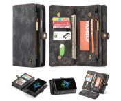 CASEME iPhone XR Retro Split läder plånboksfodral - Grå