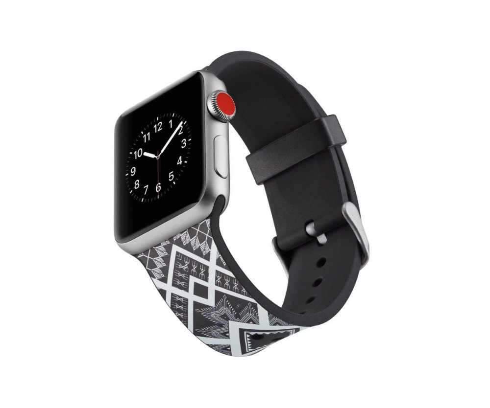 Silicone klockrem för Apple Watch 4 44mm, 3/2/1 42mm - Quadrangle