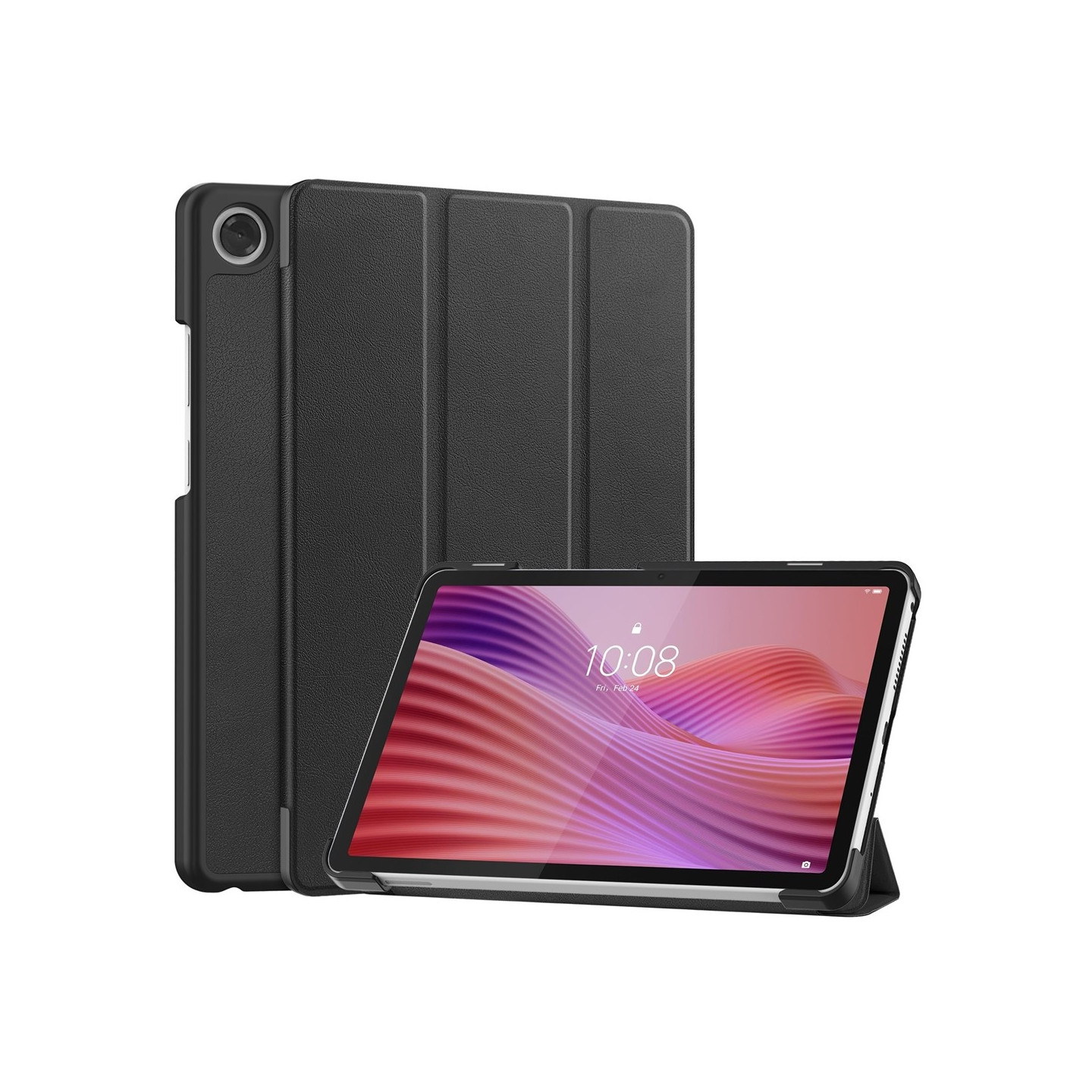 For Lenovo Tab One Trifold Stand Cover - Black