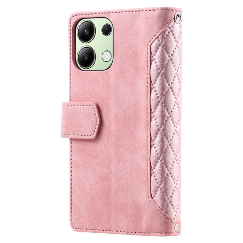 Xiaomi Redmi 15C Zipper Wallet Case Rhombus Stitching Line Puhelinsuojus