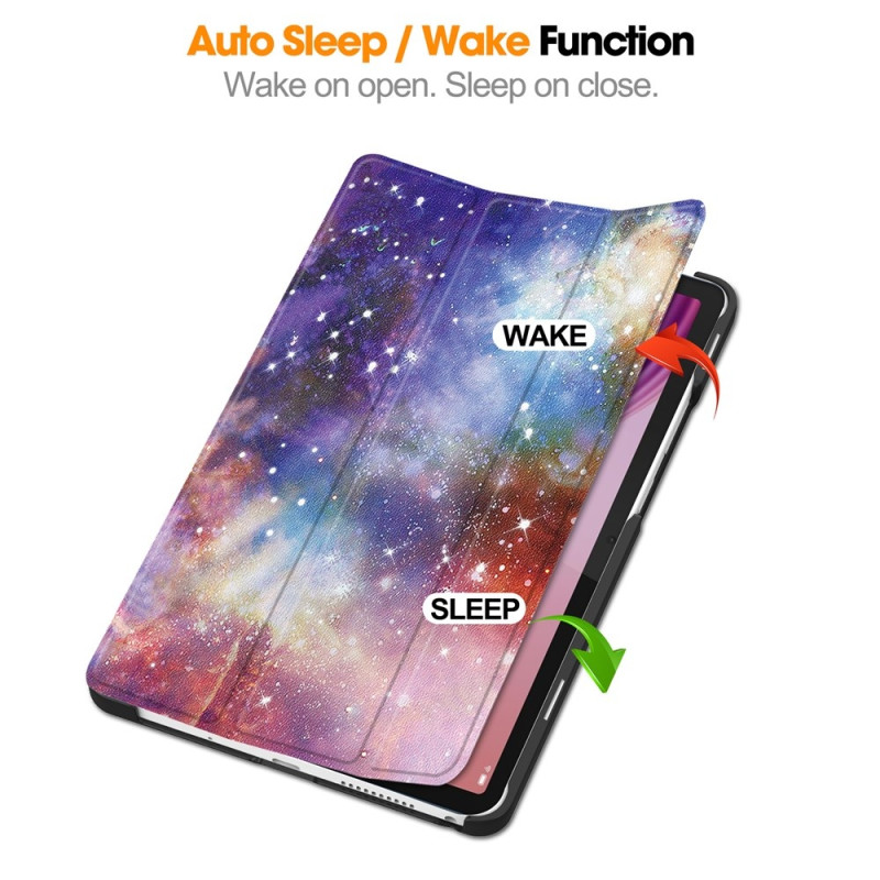 For Lenovo Tab One Trifold Stand Cover - Galaxy