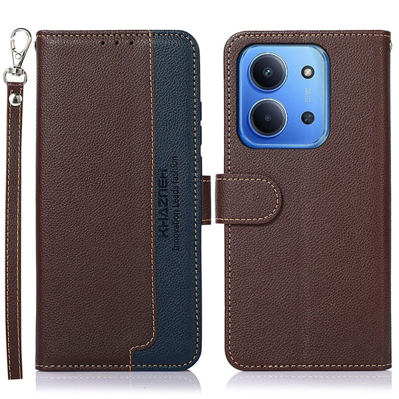 KHAZNEH Wallet case for Xiaomi Redmi 15C - Brown/Blue