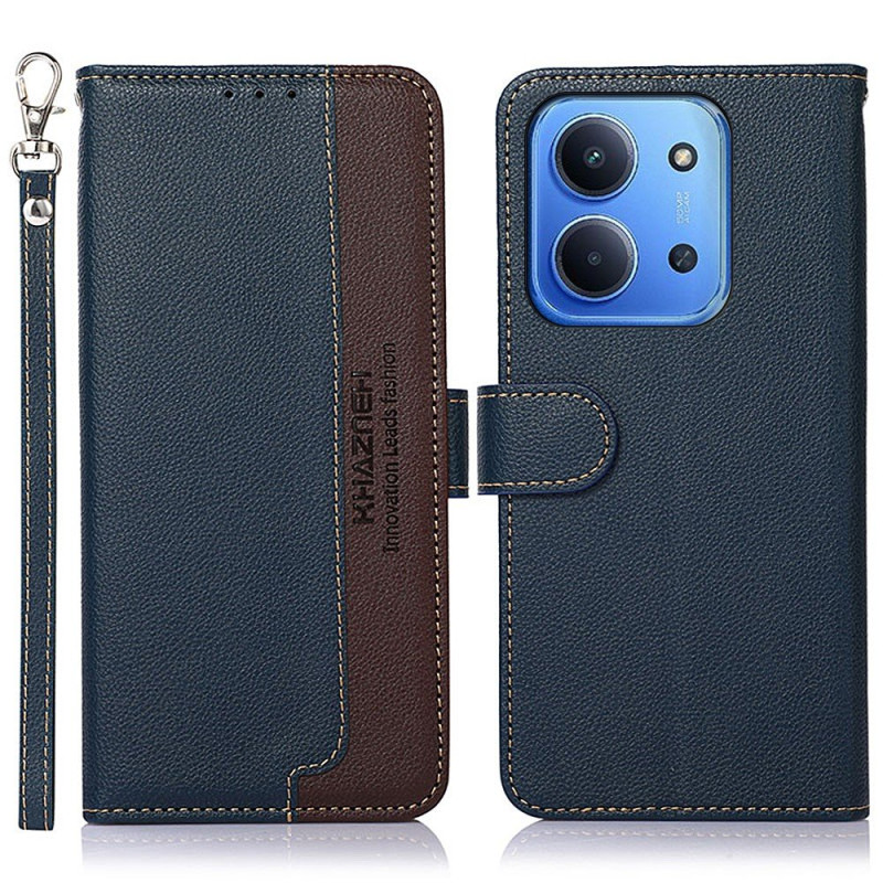 KHAZNEH Wallet case for Xiaomi Redmi 15C - Blue/Brown