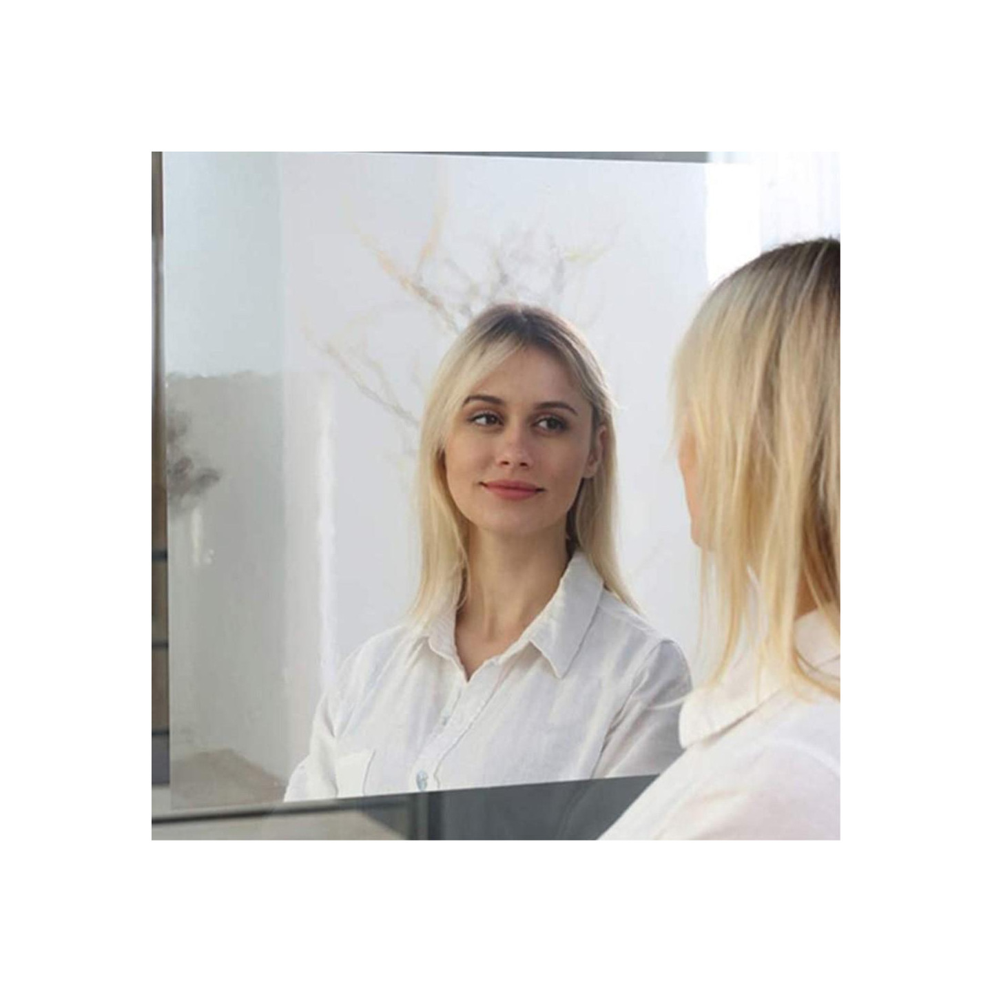 Mirror Sheet Tiles 50x100cm Self Adhesive Stickers Wall Decor