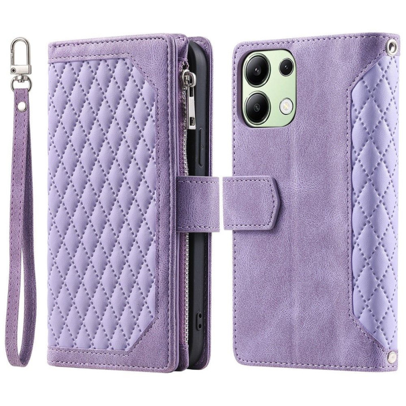 Til Xiaomi Redmi 15C Zipper Wallet Case Rhombus Telefoncover