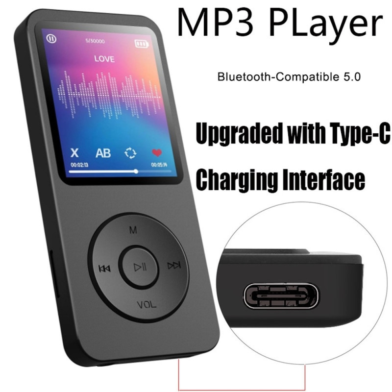 T1 1.8" screen MP4 Music player Bluetooth E-book FM radio (incl. 64GB Memory card)