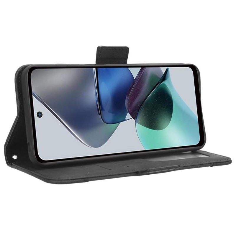 For Motorola Moto G13 4G / G23 4G Multiple Card Slots Phone Wallet Case - Black