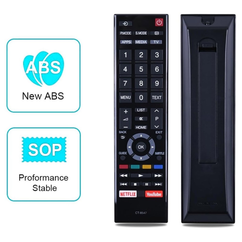 Udskiftning af fjernbetjening til CT-8547 til Toshiba TV
