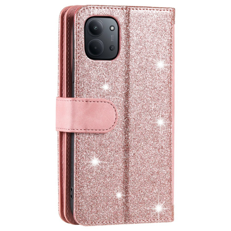 Til Xiaomi Redmi 15C Deksel med Glidelås og 9 Kortspor - Pink