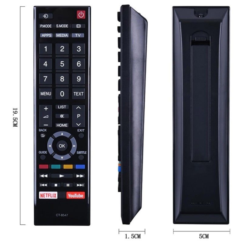 Remote Control Replacement for CT-8547 For Toshiba TV