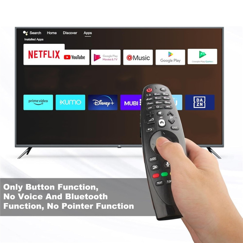 LG-television kaukosäätimen vaihto AN-MR600 (ei äänikomentoja, ei Magic Remote -kaukosäädintä)