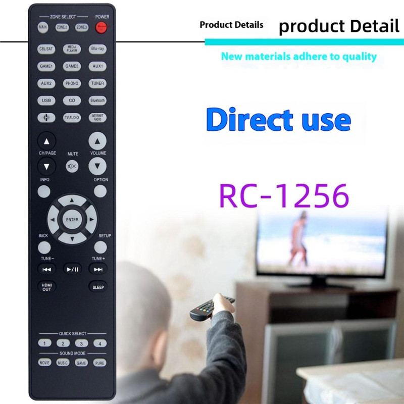 Remote Control Replacement RC-1256 For Denon Amplifier