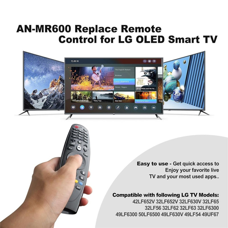 LG-television kaukosäätimen vaihto AN-MR600 (ei äänikomentoja, ei Magic Remote -kaukosäädintä)
