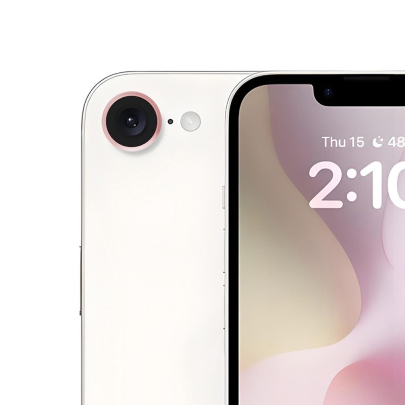 iPhone 17e / 16e Kameran Linssisuojus Karkaistu Lasi Metallirenkaalla Linssikalvo - Pinkki