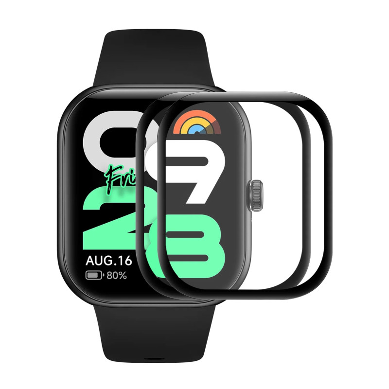 Xiaomi Redmi Watch Move 2kpl Näytönsuoja ENKAY 3D Kaareva PC + PMMA Erittäin Kirkas Kalvo - Musta