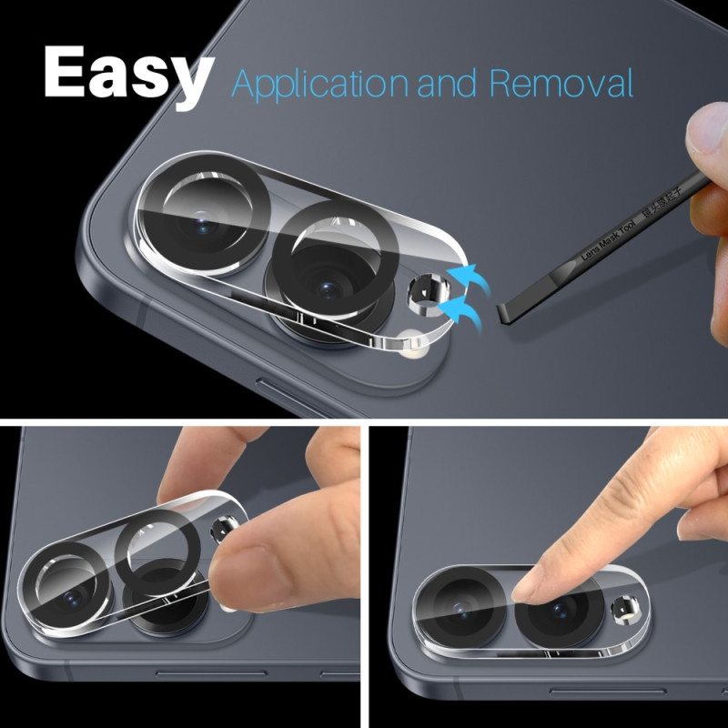 NORTHJO för Samsung Galaxy S25 Edge Härdat Glas Kameralinsskydd Svart